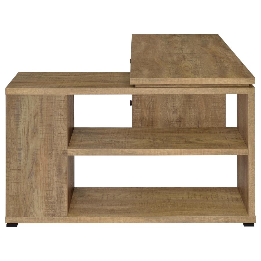 Yvette 60‑Inch 3‑Drawer L‑Shape Computer Desk Mango