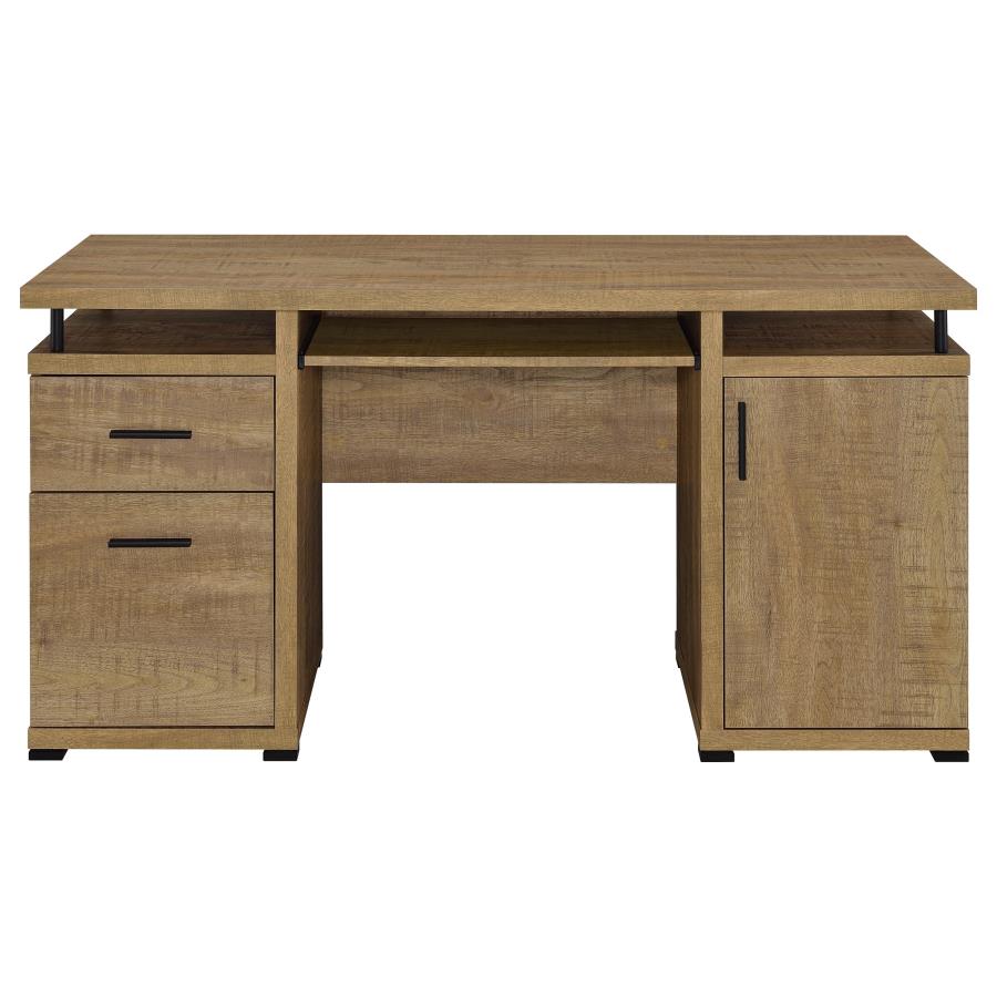Tracy 55‑Inch 2‑Drawer Office Computer Desk Mango