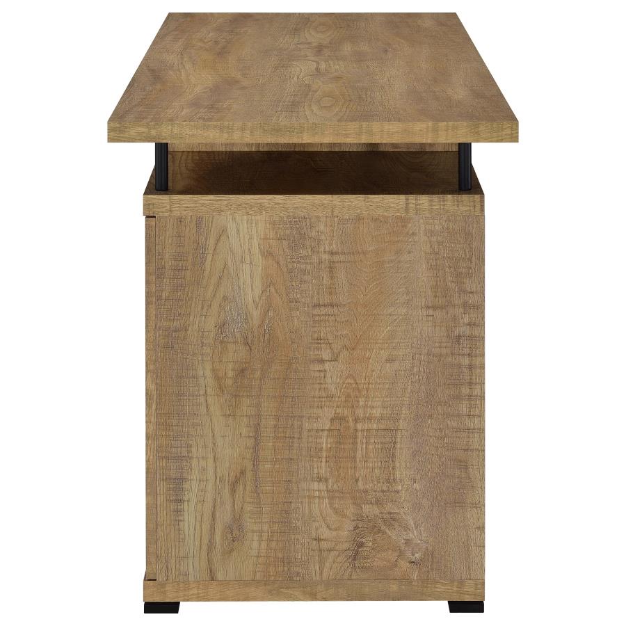 Tracy 55‑Inch 2‑Drawer Office Computer Desk Mango