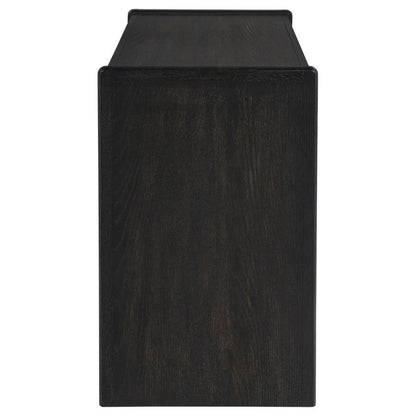 Leandro Burnished Black 2‑Drawer Home Office Writing Desk