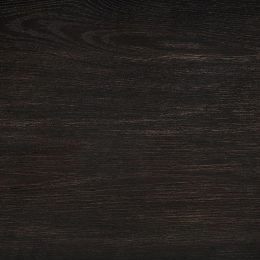 Leandro Burnished Black 2‑Drawer Home Office Writing Desk
