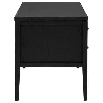 Graham 54‑Inch 4‑Drawer Double Pedestal Lift Top Computer Desk Black