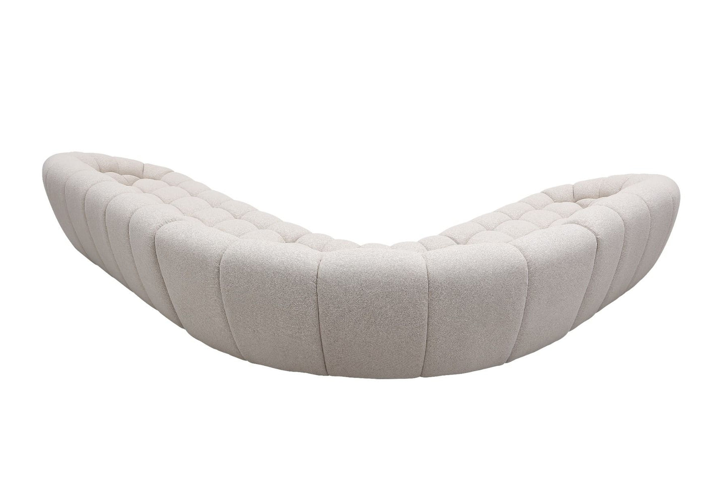 Divani Casa Yolonda - Modern Beige Curved Sectional Sofa