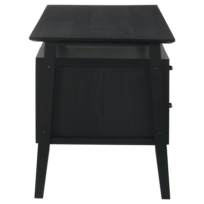 Goodson 64‑Inch 4‑Drawer Double Pedestal Computer Desk Black