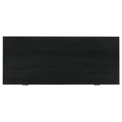 Goodson 64‑Inch 4‑Drawer Double Pedestal Computer Desk Black