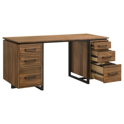 Berhalter 6‑Drawer Double Pedestal File Computer Desk
