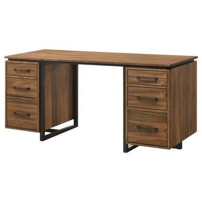 Berhalter 6‑Drawer Double Pedestal File Computer Desk