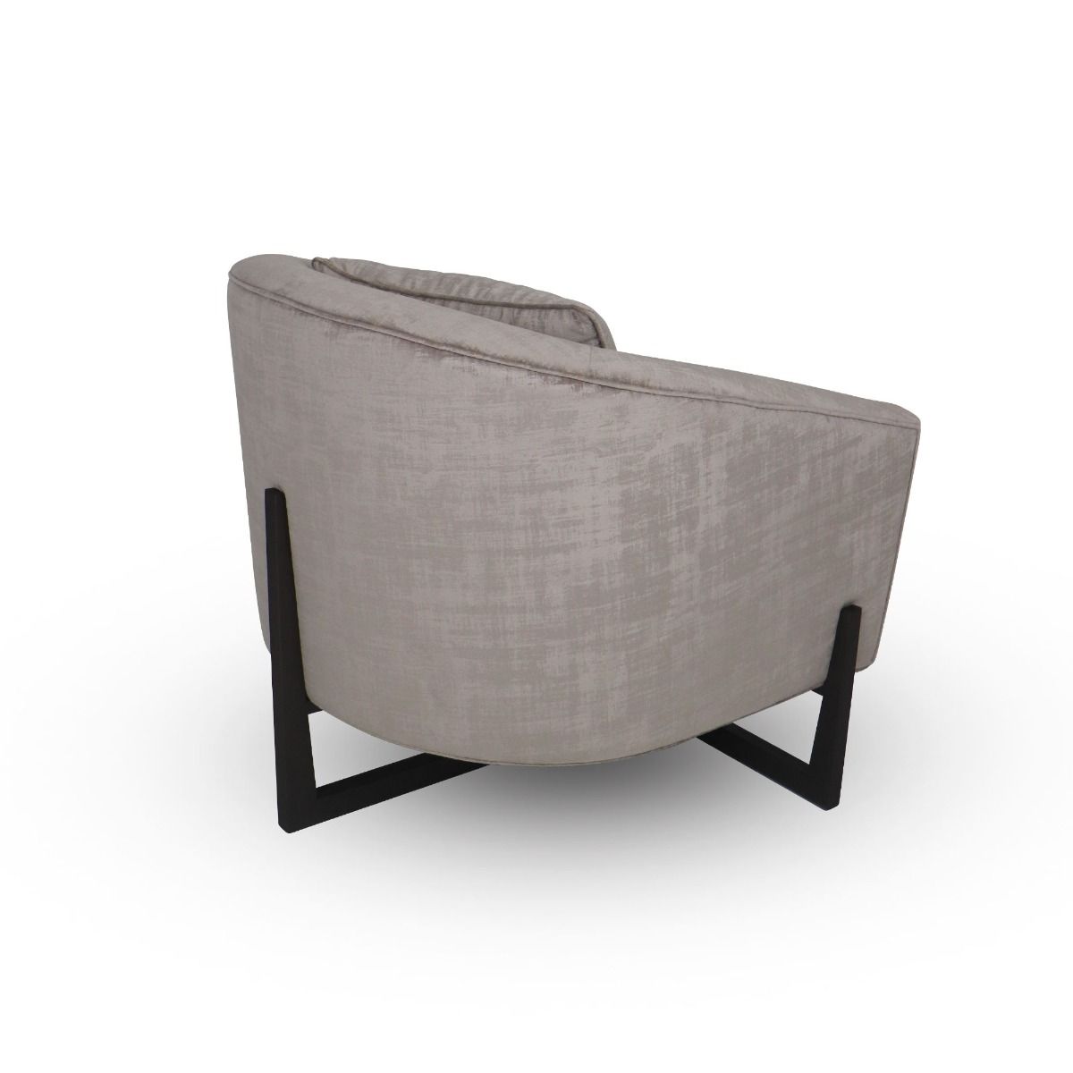 Modrest Forbis - Contemporary Light Grey Fabric Accent Chair