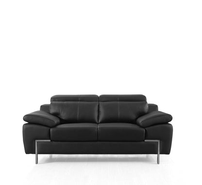 Divani Casa Grange - Modern Black Leather Sofa Set