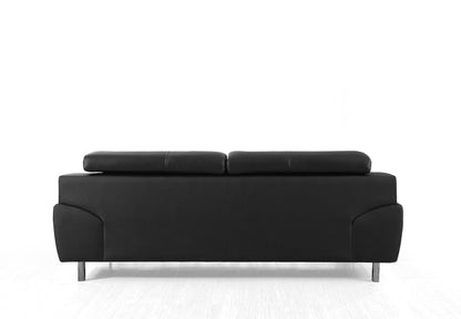 Divani Casa Grange - Modern Black Leather Sofa Set