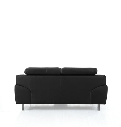 Divani Casa Grange - Modern Black Leather Sofa Set