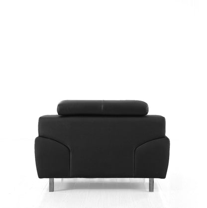 Divani Casa Grange - Modern Black Leather Sofa Set