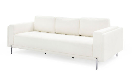 Divani Casa Schmidt - Modern Off White Fabric Sofa