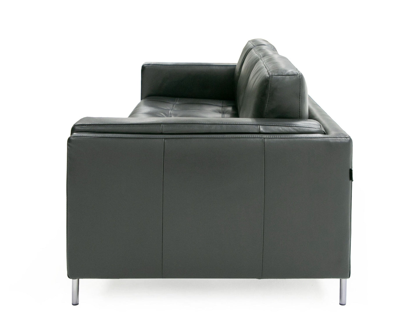 Divani Casa Schmidt - Modern Black Leather Sofa