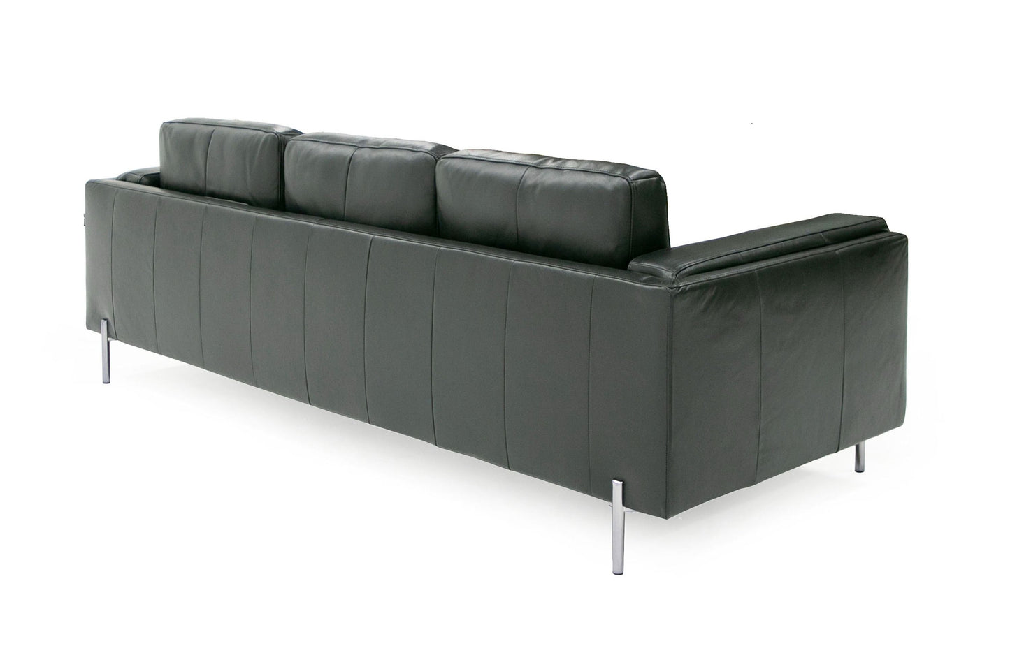 Divani Casa Schmidt - Modern Black Leather Sofa