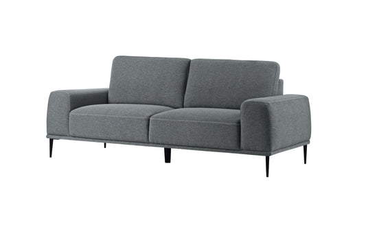 Divani Casa Fonda - Modern Grey Fabric Sofa