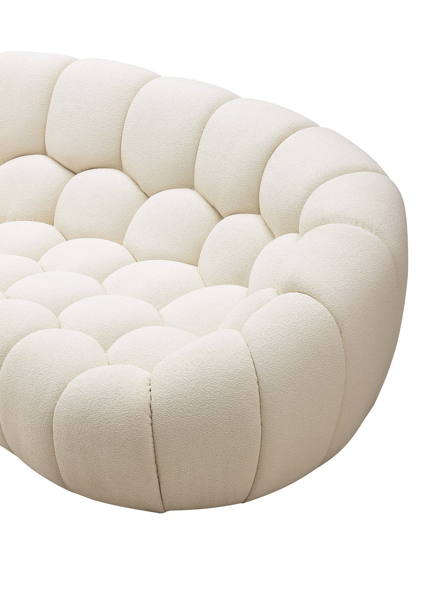 Divani Casa Yolonda - Modern Curved Off-White Fabric Chair