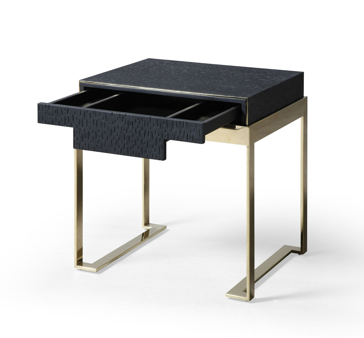 Modrest Rothsay - Modern Wenge + Gold Nightstand