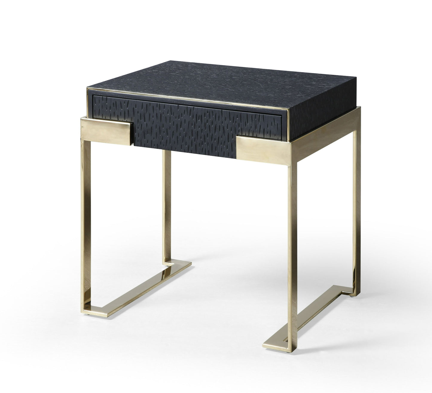 Modrest Rothsay - Modern Wenge + Gold Nightstand