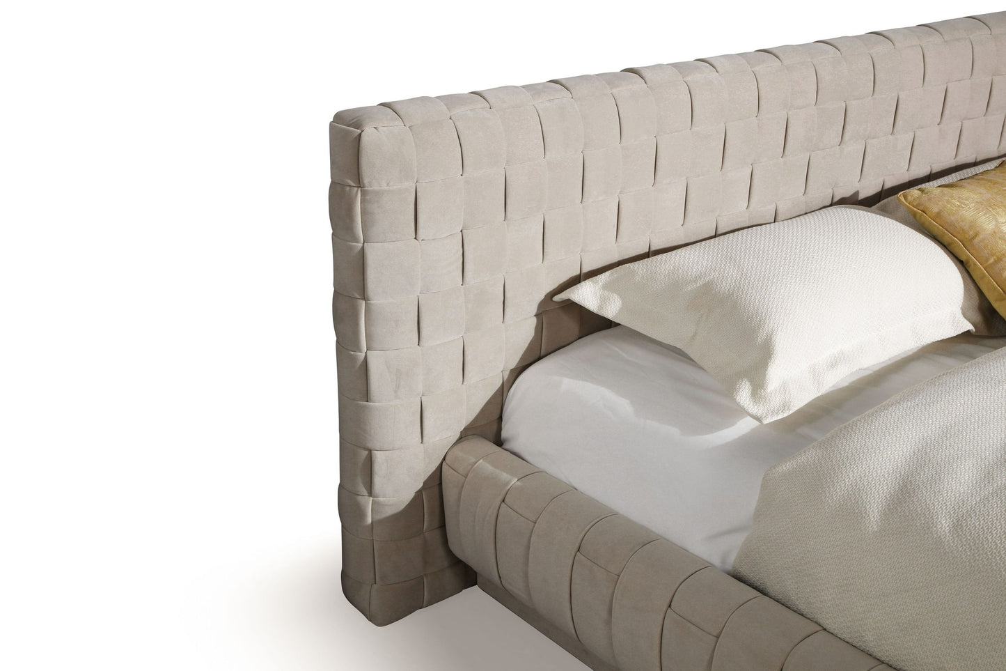 Modrest Concord Modern Light Grey Velvet Bed - Elegant and Luxurious Bedroom Centerpiece