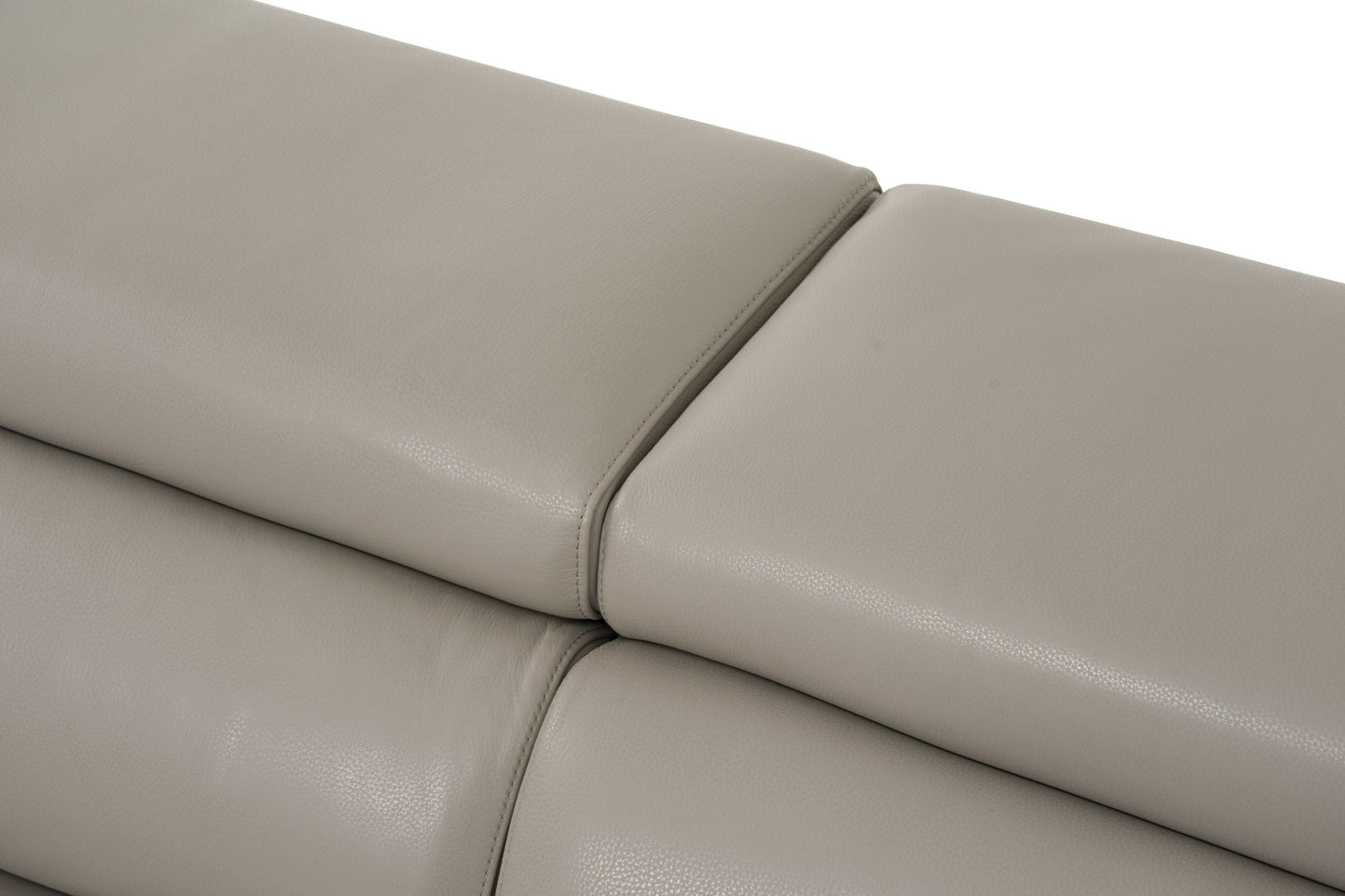 Divani Casa Pella Mini Modern Grey Italian Leather Left Facing Sectional Sofa - Elegant and Comfortable Seating for Your Living Room