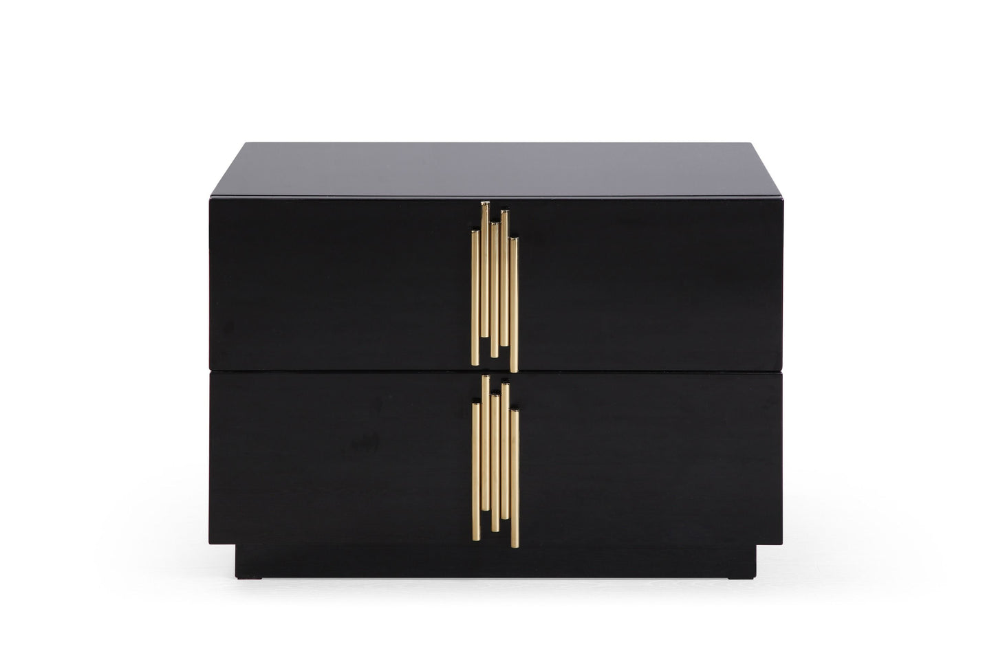 Modrest Token - Modern Black + Gold Wide Nightstand