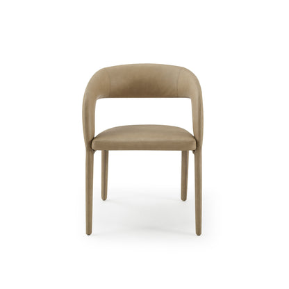 Modrest Faerron Dining Chair – Modern Tan Leatherette Design for Elegant Dining