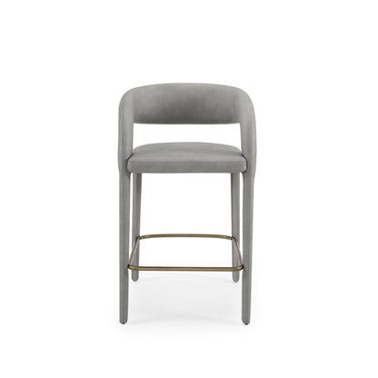 Modrest Faerron Counter Chair – Sleek Modern Design in Grey Leatherette