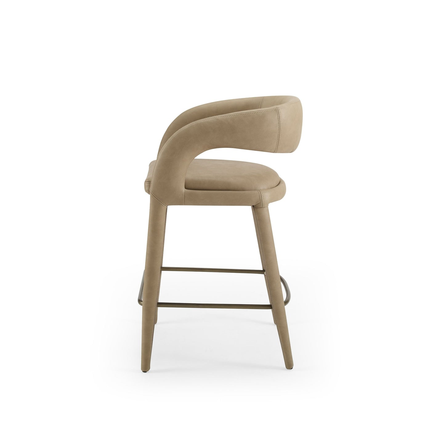 Modrest Faerron - Modern Tan Leatherette Counter Chair