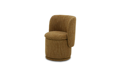 Divani Casa Norris Modern Mustard Fabric Swivel Dining Chair – Stylish Comfort for Your Dining Experience