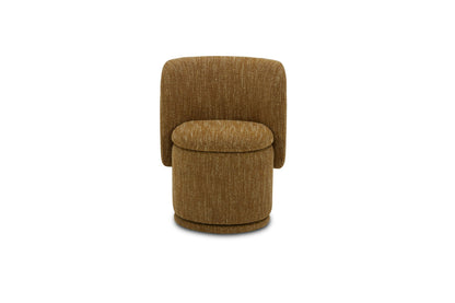Divani Casa Norris Modern Mustard Fabric Swivel Dining Chair – Stylish Comfort for Your Dining Experience