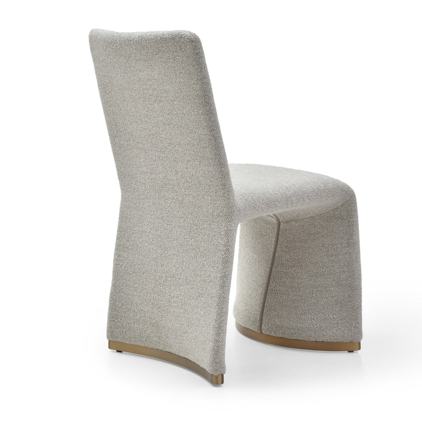 Modrest Kenda Contemporary Grey and Brushed Gold Dining Chair (Set of 2)