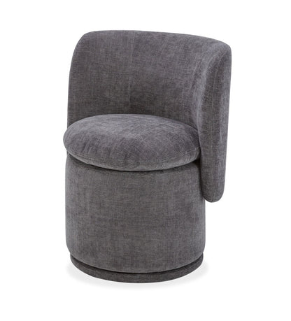 Divani Casa Norris Modern Dark Grey Fabric Swivel Dining Chair - Stylish and Comfortable Seating for Your Dining Area