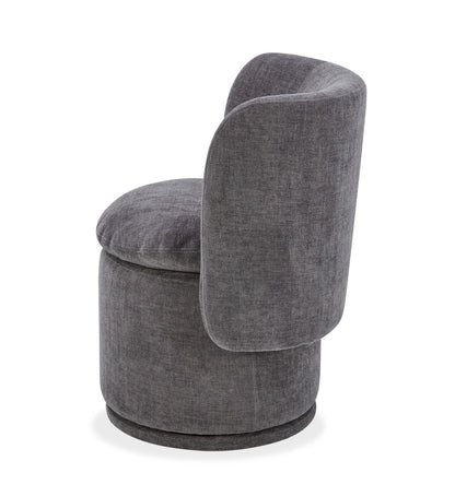 Divani Casa Norris Modern Dark Grey Fabric Swivel Dining Chair - Stylish and Comfortable Seating for Your Dining Area