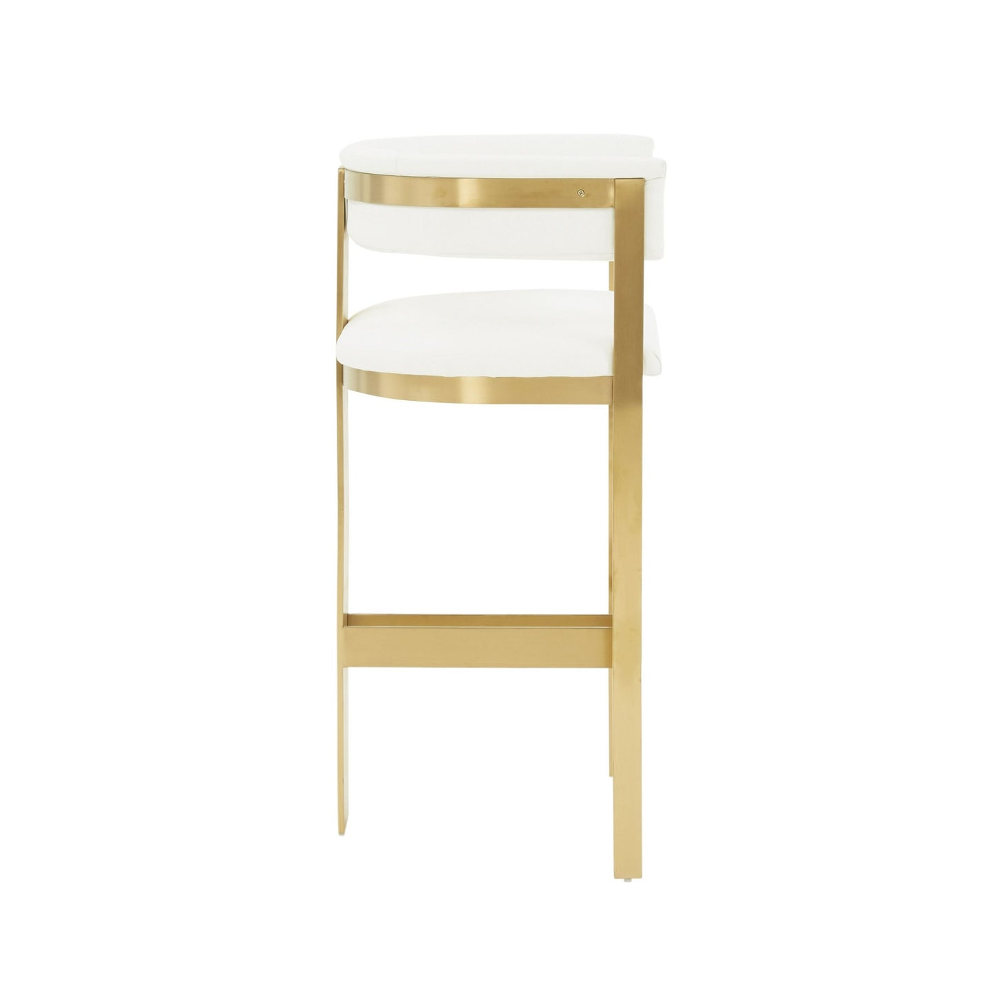Modrest Boswell - Modern White + Matte Gold Barstool
