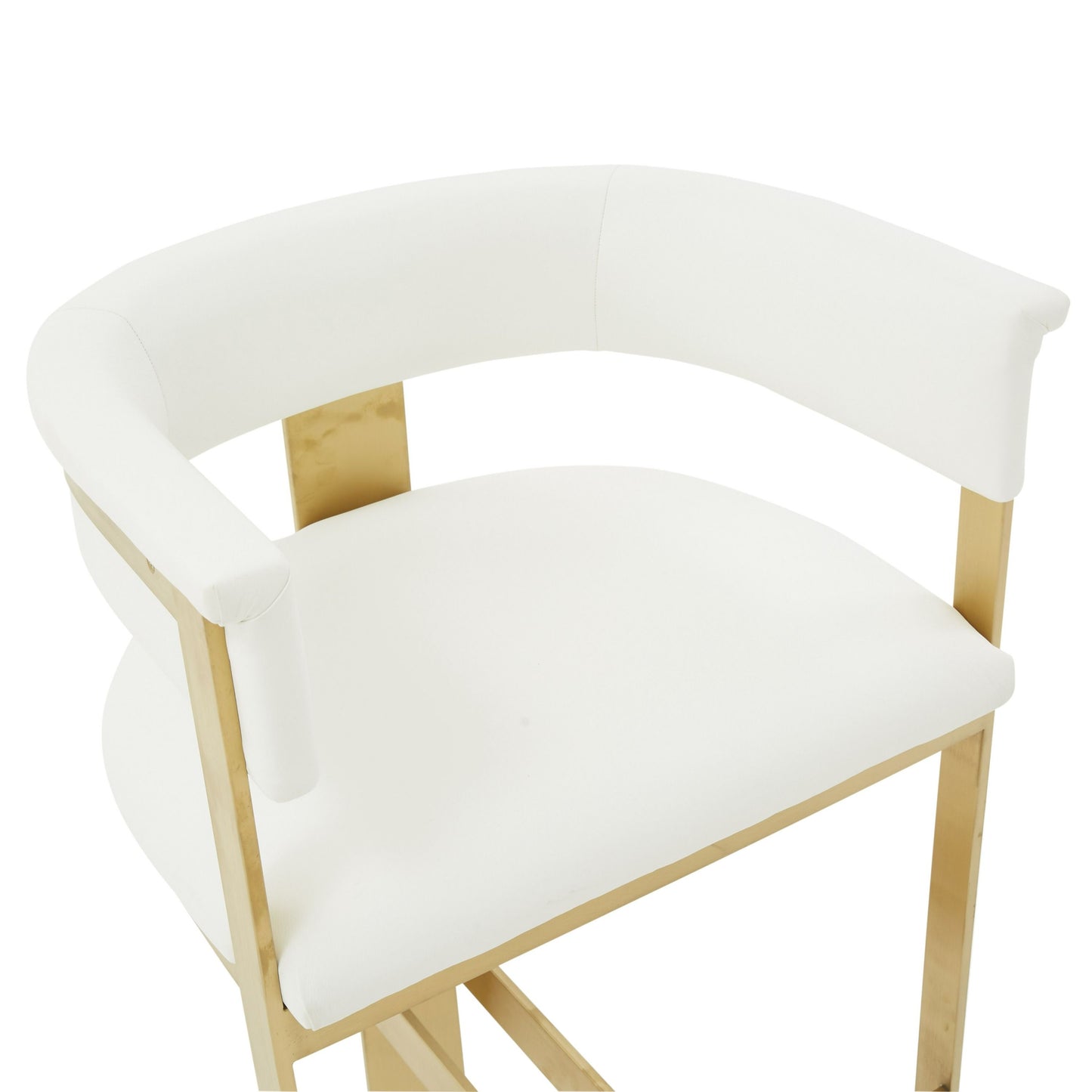 Modrest Boswell - Modern White + Matte Gold Barstool