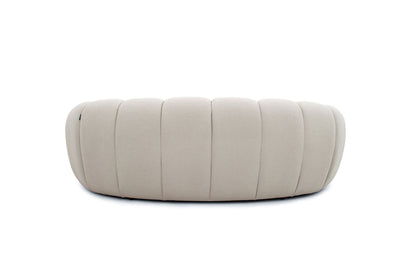 Divani Casa Yolonda Modern Curved Beige Fabric Sofa Set - Stylish & Comfortable Living Room Seating