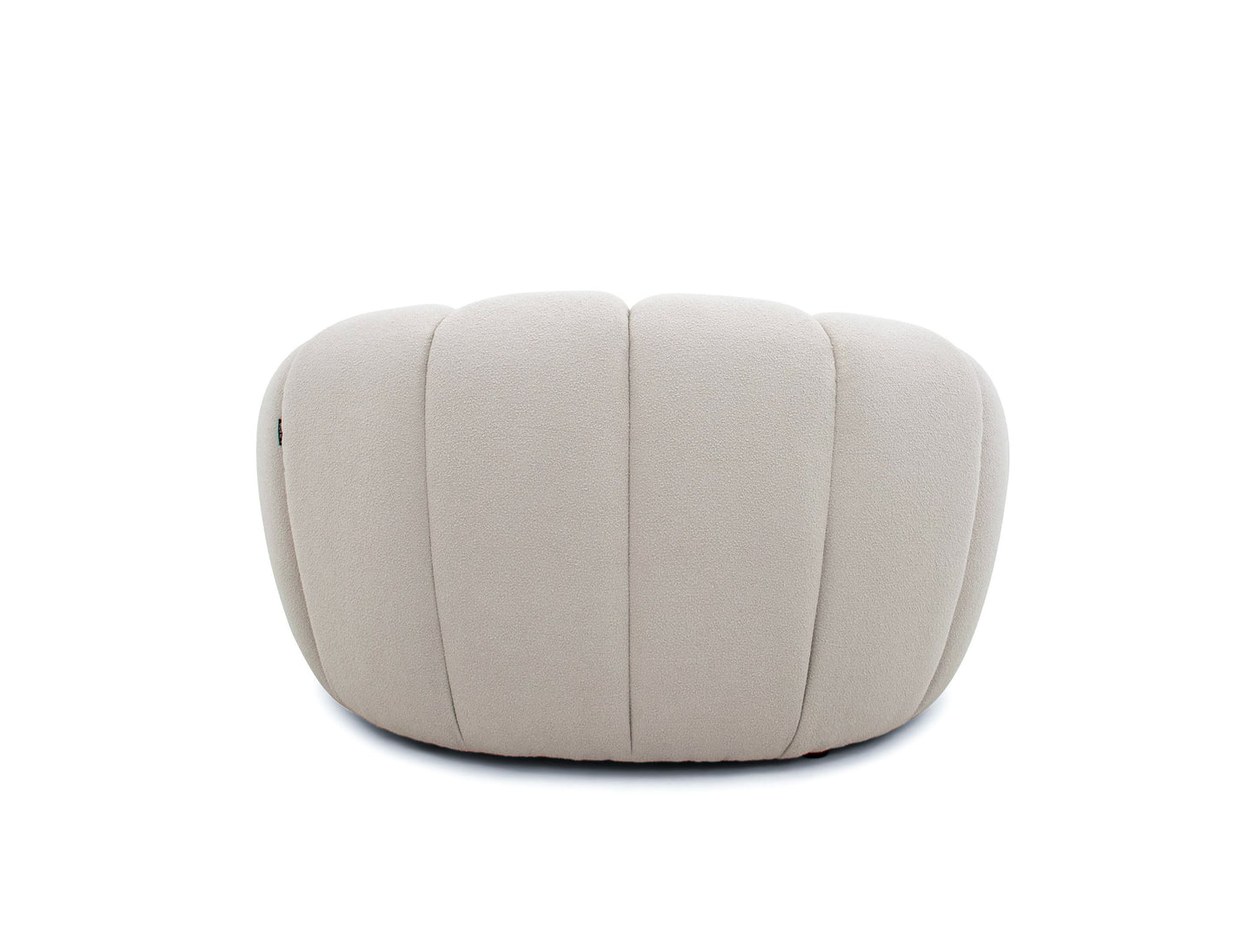 Divani Casa Yolonda - Modern Curved Beige Fabric Chair