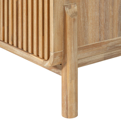 Modrest Mikala Modern Natural Oak Nightstand – A Perfect Blend of Natural Elegance and Functional Design, Ideal for Enhancing Your Bedroom's Aesthetic.