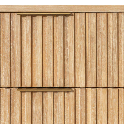Modrest Mikala Modern Natural Oak Nightstand – A Perfect Blend of Natural Elegance and Functional Design, Ideal for Enhancing Your Bedroom's Aesthetic.