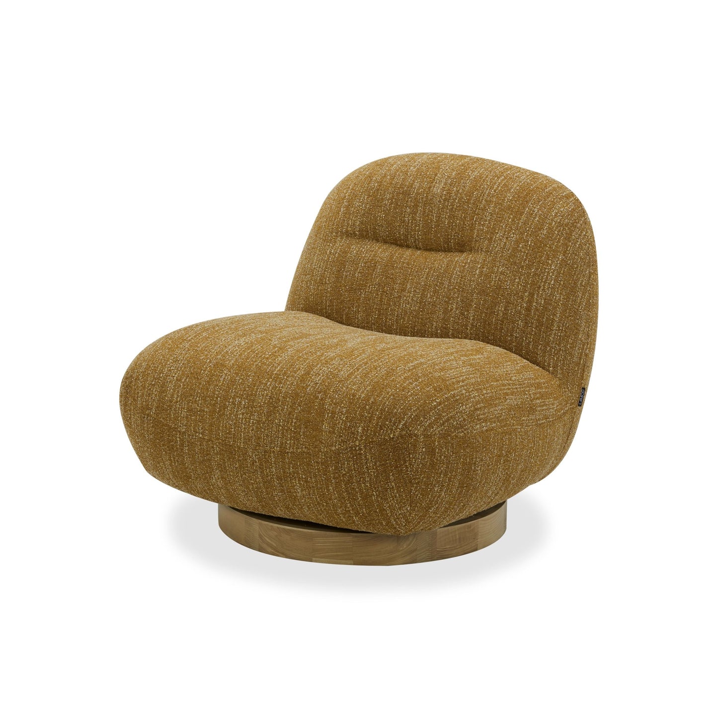 Modrest Renee - Modern Mustard Fabric Swivel Accent Chair