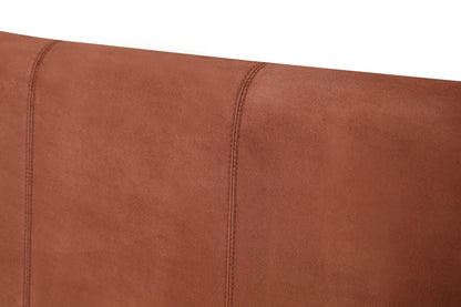 Modrest Roma - Modern Burnt Orange Microfiber Upholstered Bed for Vibrant Comfort and Contemporary Design