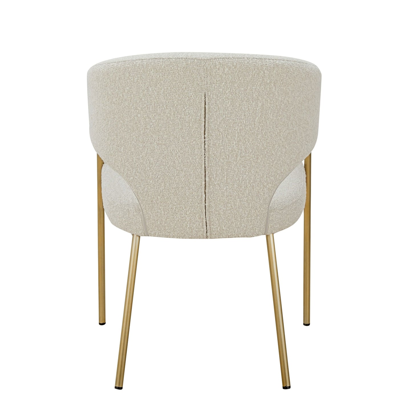 Modrest Claudine - Modern Light Grey Fabric & Antique Brass Dining Chair