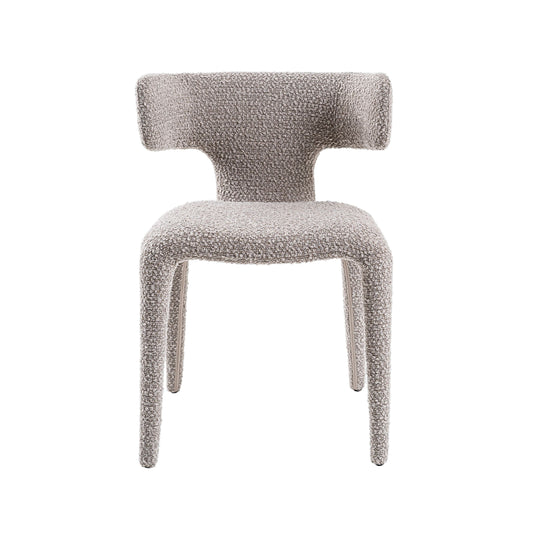 Modrest Saehee Modern Light Grey Fabric Dining Chair - Elegant & Versatile Dining Seating