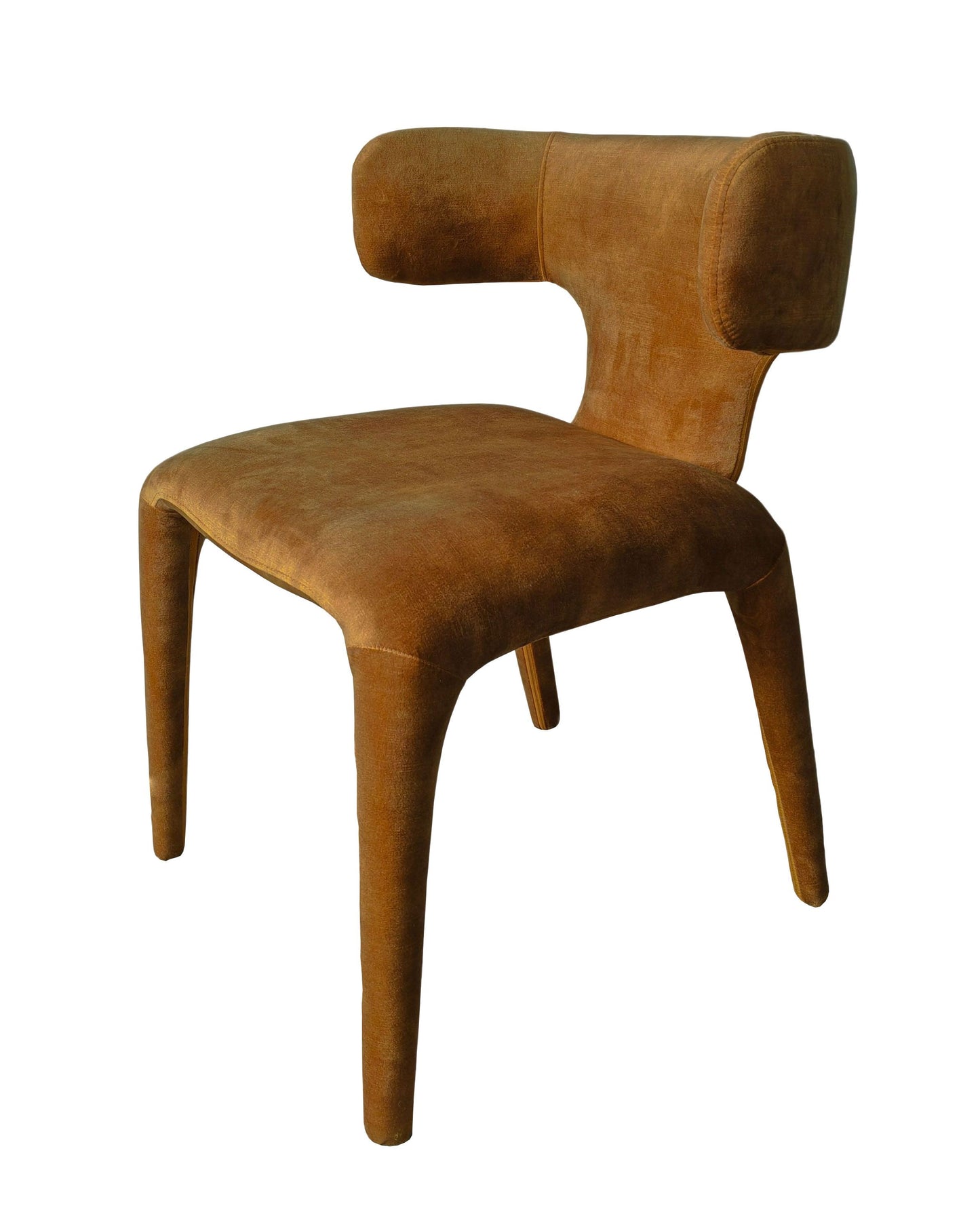 Modrest Saehee - Modern Camel Velvet Fabric Dining Chair