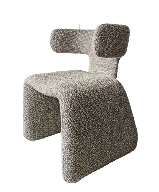 Modrest Bergman Modern Light Grey Fabric Dining Chair - Stylish & Comfortable Dining Seating