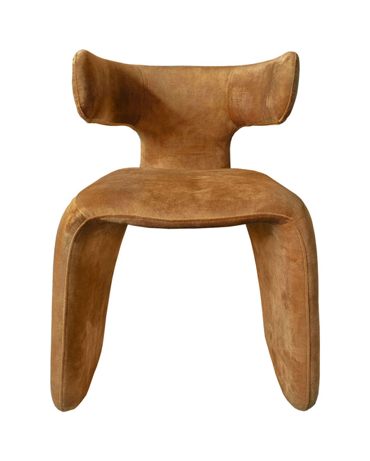 Modrest Bergman Modern Brown Velvet Dining Chair - Elegant & Comfortable Dining Seating