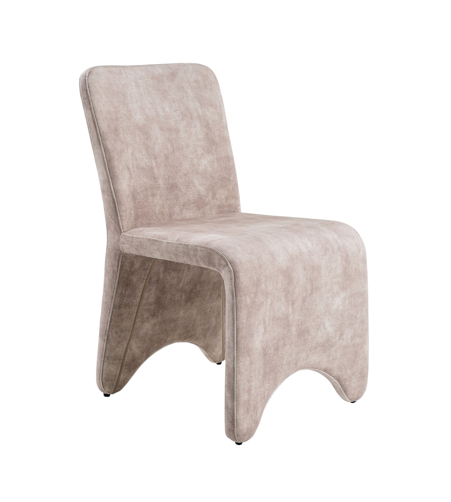 Modrest Ditka - Modern Beige Velvet Dining Chair (Set of 2) – Elegant and Luxurious Dining Seating