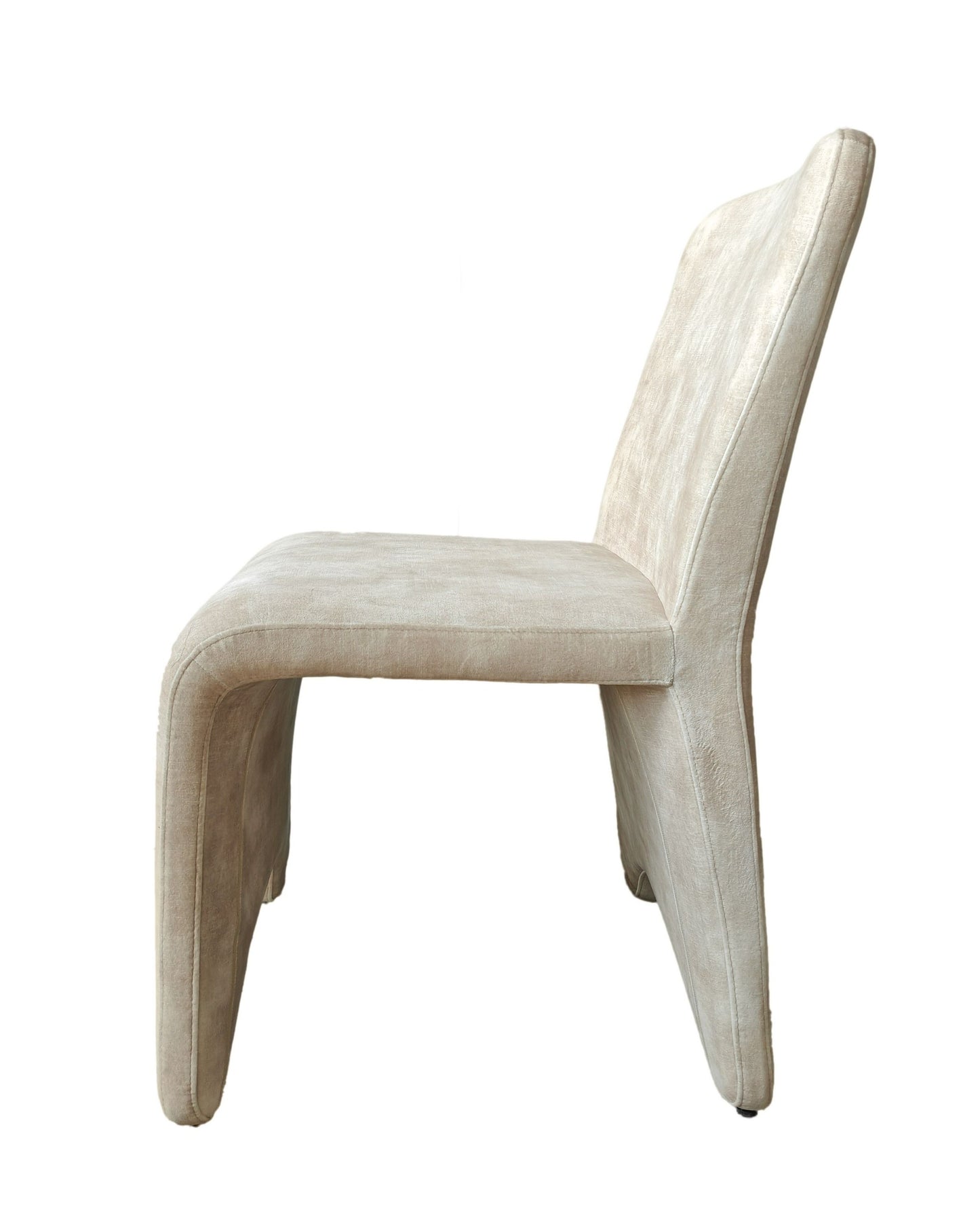 Modrest Ditka - Modern Beige Velvet Dining Chair (Set of 2)