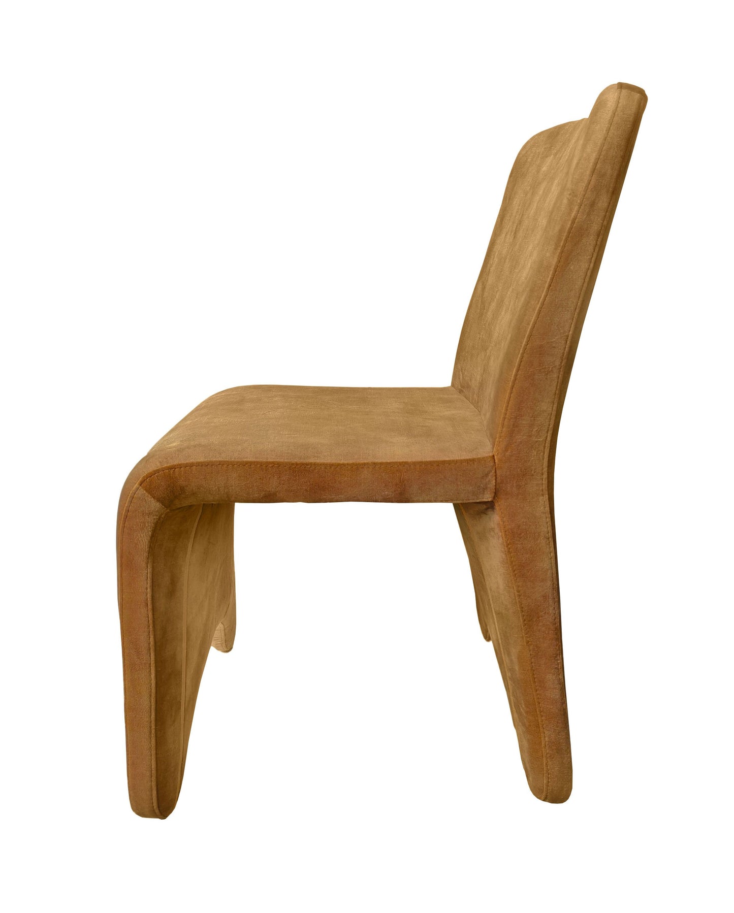 Modrest Ditka - Modern Camel Velvet Dining Chair (Set of 2)